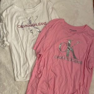 2 Calvin tee shirts